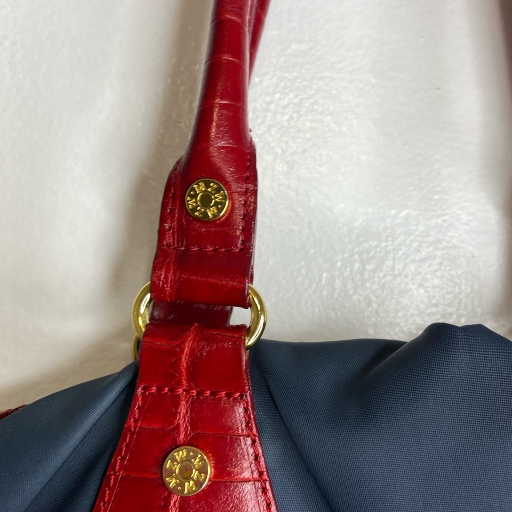 MZ WALLACE Jane Tote in Navy and red - Picture 8 of 12